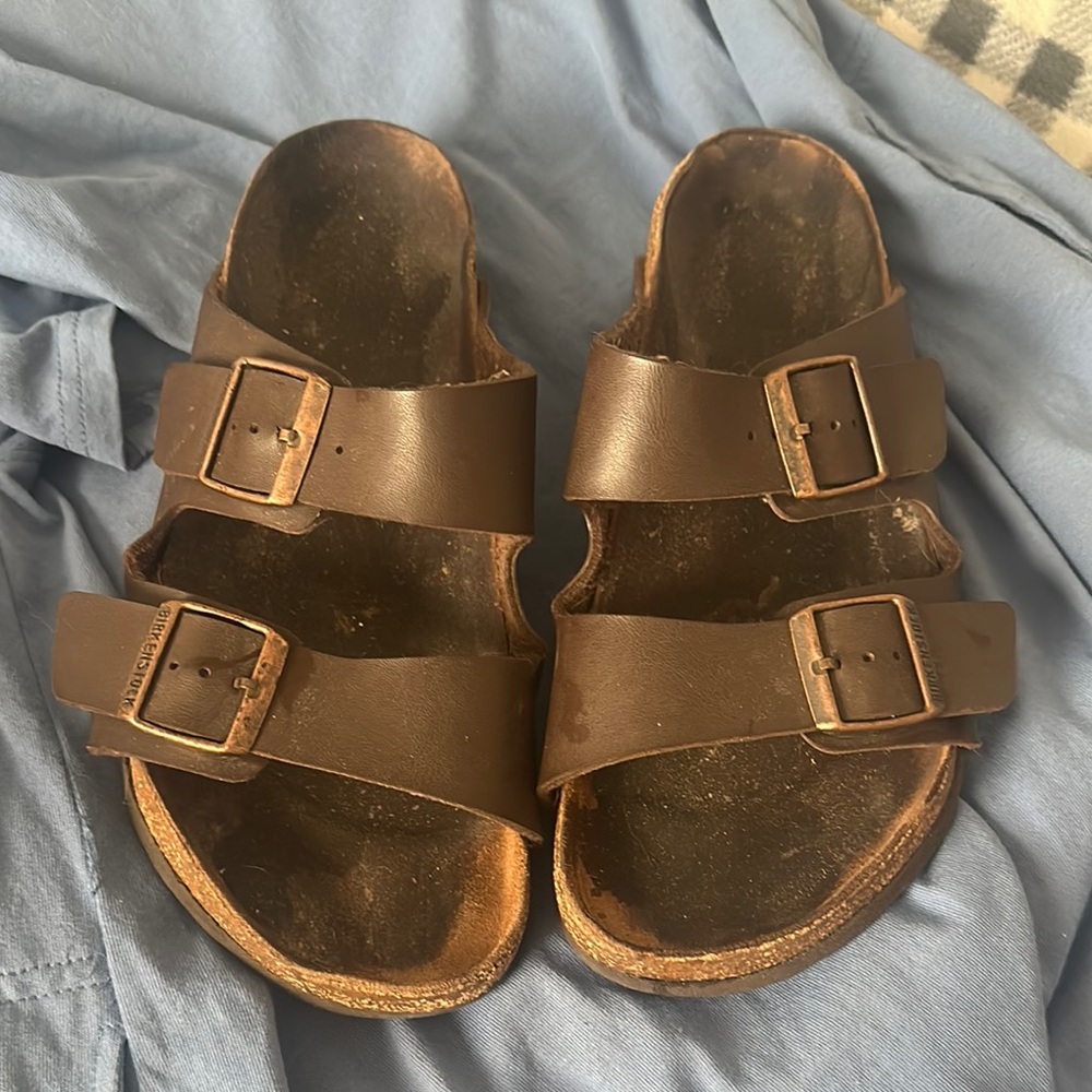 Brown Leather Birkenstocks Used